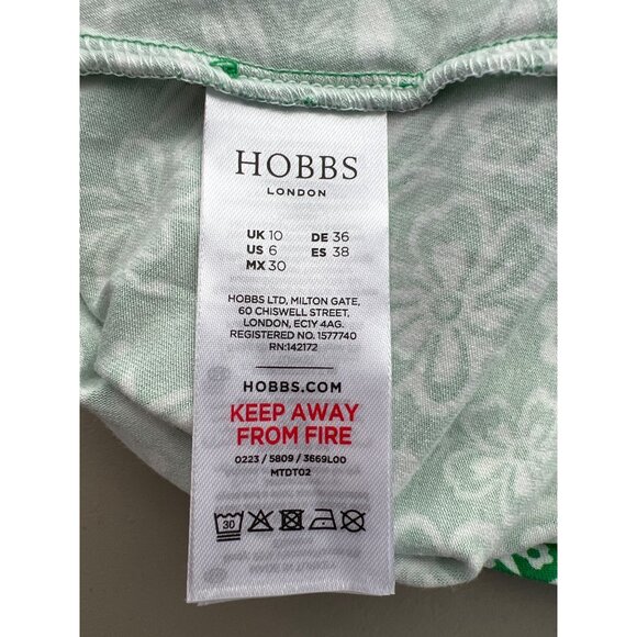 Hobbs London Suzannah Midi Dress Size 6 Floral Print Cinched V Neck Short Sleeve - Picture 5 of 10